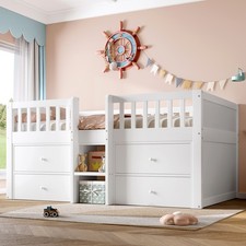 3ft Low Loft Bed with Storage