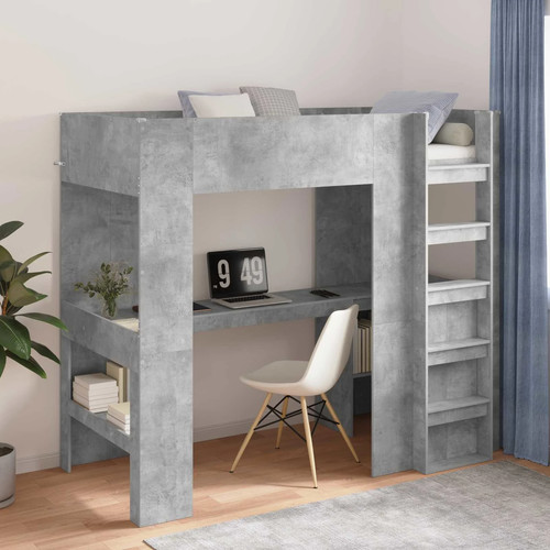 Loft bed frame with desk - frame,
