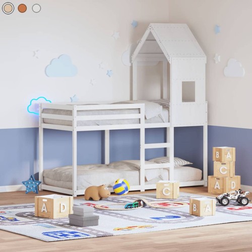 Bunk bed without mattress loft - without,
