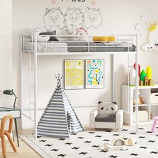 Metal Loft Bed Frame with